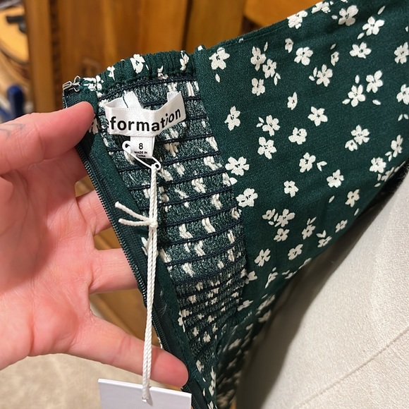 Reformation green Presley minidress - Picture 7 of 12